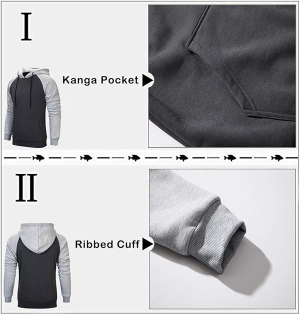 Hoodies for Men Pullover Hooded Sweatshirt with Kange Pocket - Image 4