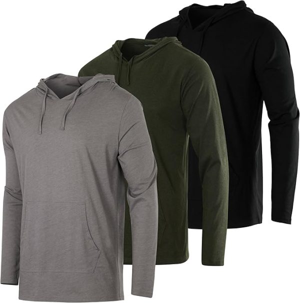 Men's Cotton Lightweight Casual Pullover Drawstring Hoodie With Pocket (Available In Big & Tall)
