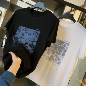 Summer Breathable Printed Round Neck Short Sleeves